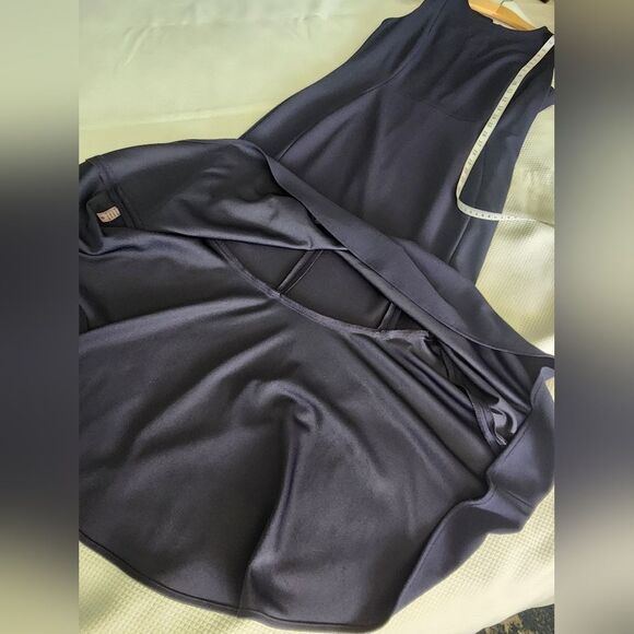 Calvin Klein Blue Sheath Dress Sleeveless Crew Neck High Low Hem - Picture 12 of 12